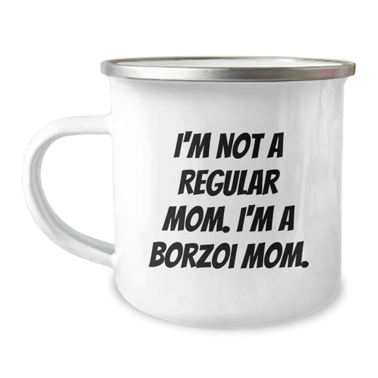 Funny Borzoi Dog Mom Gifts for Graduation - Camping Mug from Friends to Family - Image 1