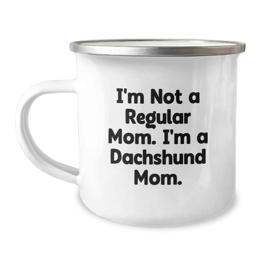 Dachshund Dog Mom Funny Camping Mug Gifts from Friends to Family on Christmas - Image 1