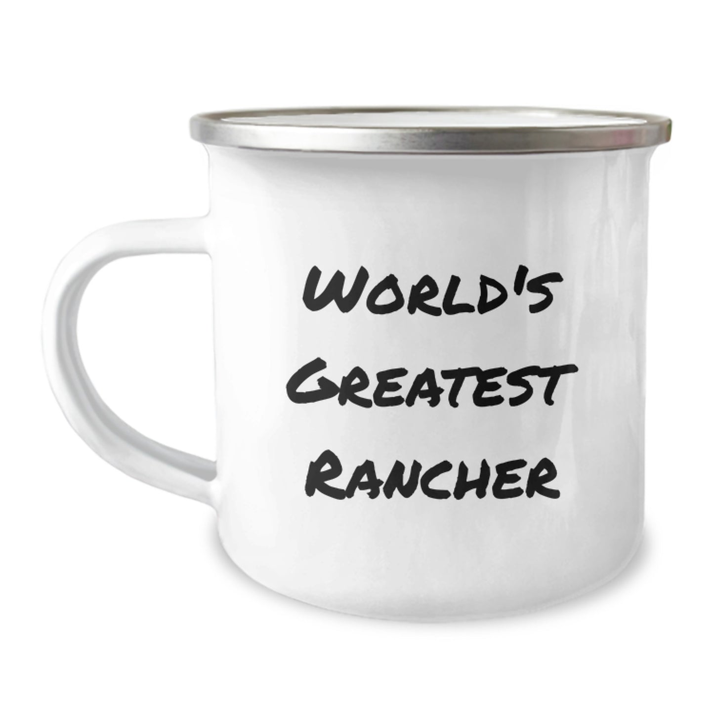 Funny Rancher Gifts from Friends, World's Greatest Rancher Camping Mug for Men Valentine's Unique Gifts - Image 1