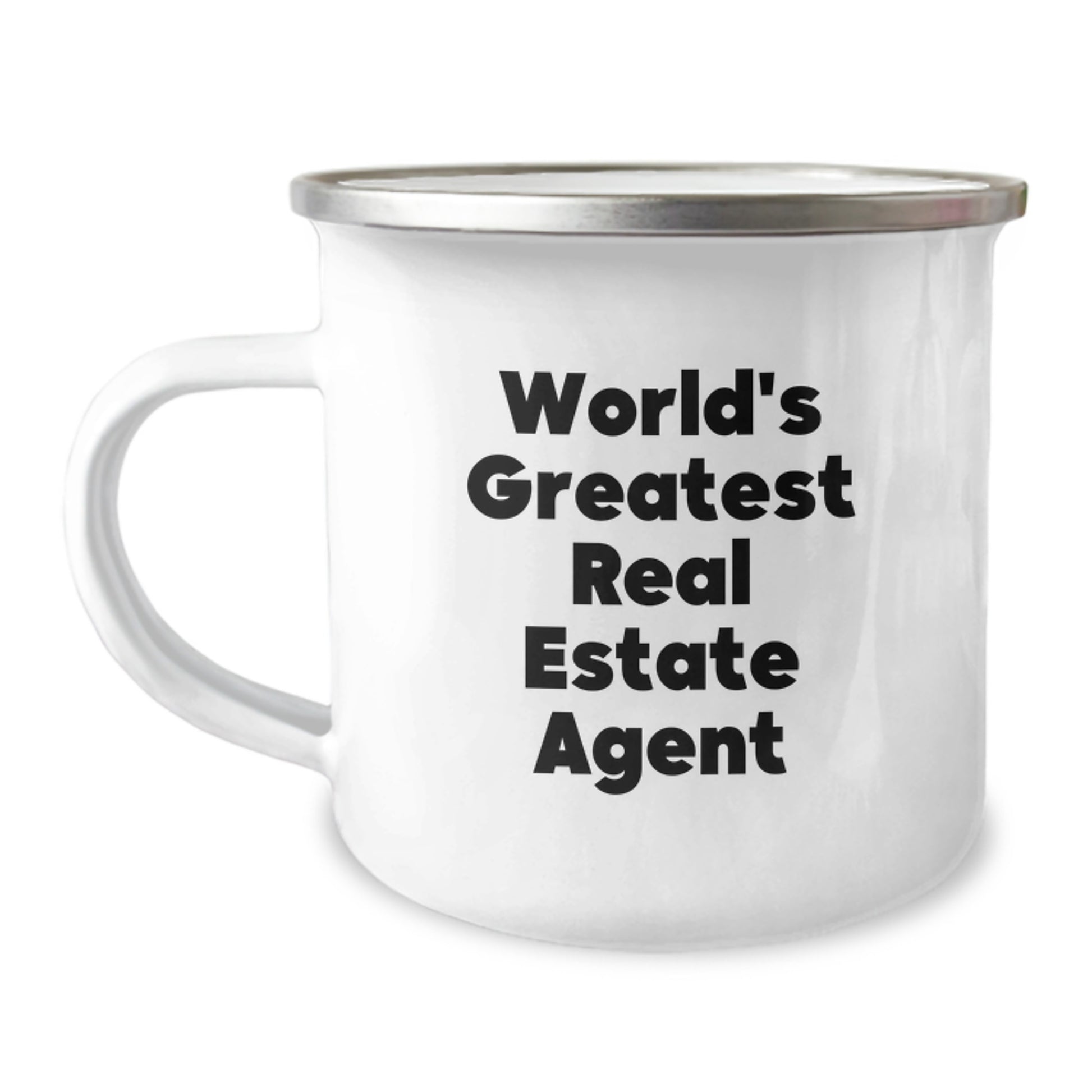 Funny Real Estate Agent Gifts from Friends, Unique World's Greatest Real Estate Agent Camping Mug for Mom on Mother's Day, Men, Women, Family - Image 1