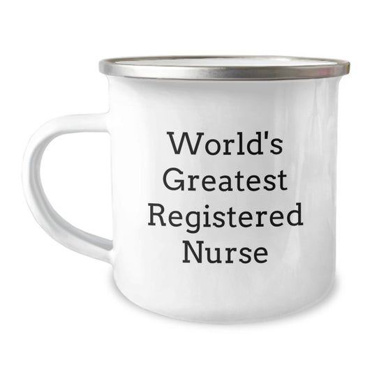 Fun World's Greatest Registered Nurse Christmas Camping Mug Gifts for Nurses, Family and Friends from Men and Women - Image 1