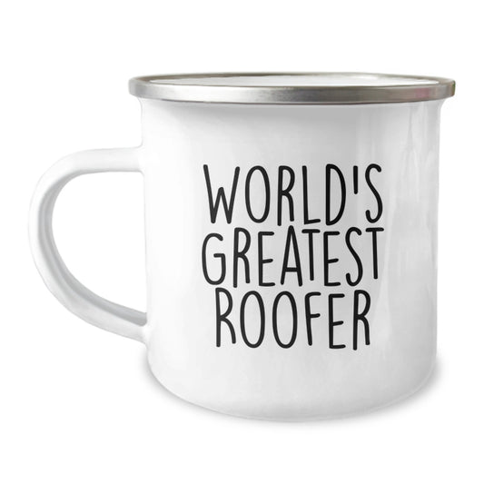 Funny Roofer Gifts for Men, World's Greatest Roofer Camping Mug, Christmas Unique Gifts from Friends or Family - Image 1