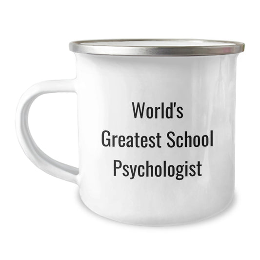 Funny School Psychologist Gifts from Friends for Valentine's Unique Camping Mug World's Greatest - Image 1