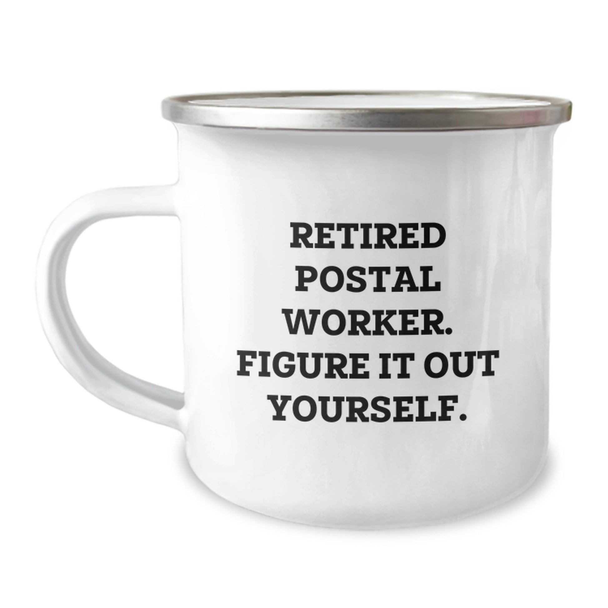 Funny Postal Worker Gifts for Him from Friends - Retired Postal Worker Quote on Camping Mug, Birthday Unique Gifts - Image 1