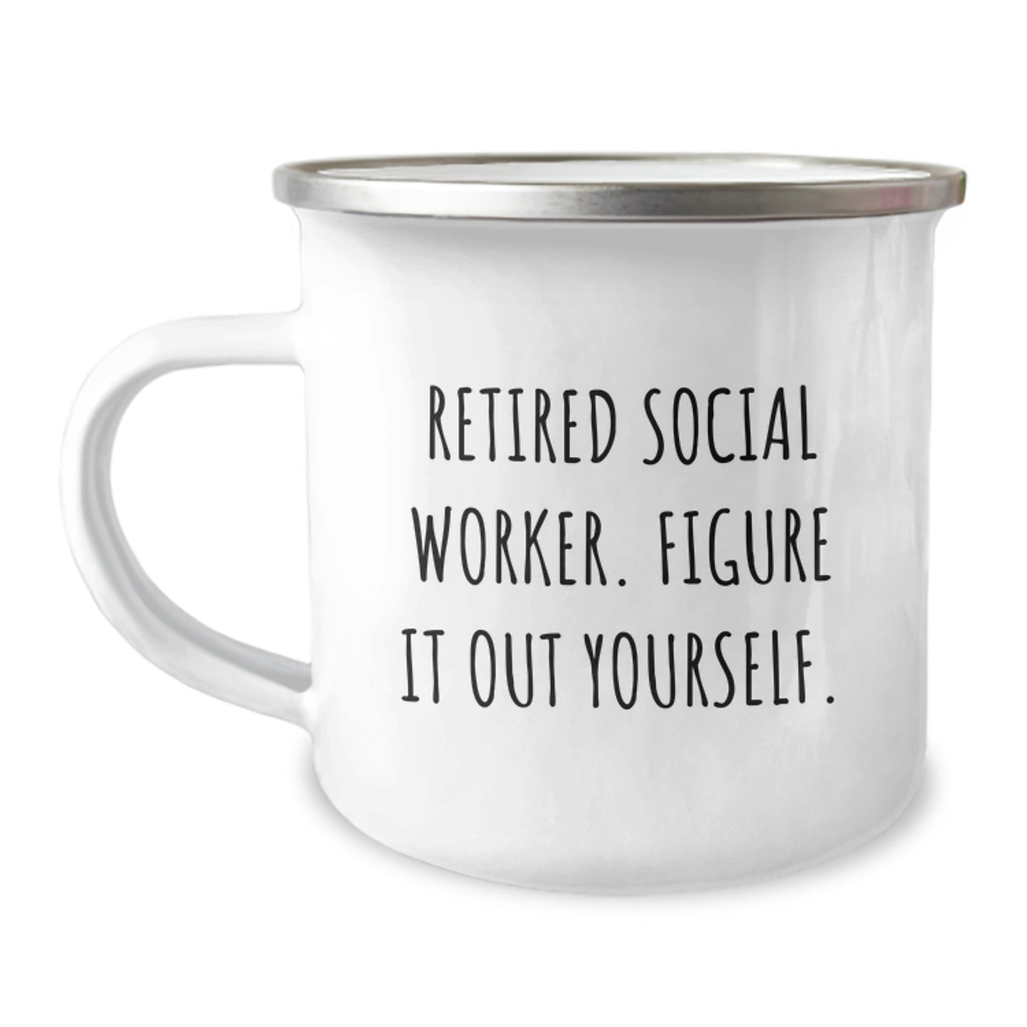 Funny Social Worker Gifts for Men - Camping Mug from Friends - Christmas Unique Presents for Social Worker Coworkers - Image 1