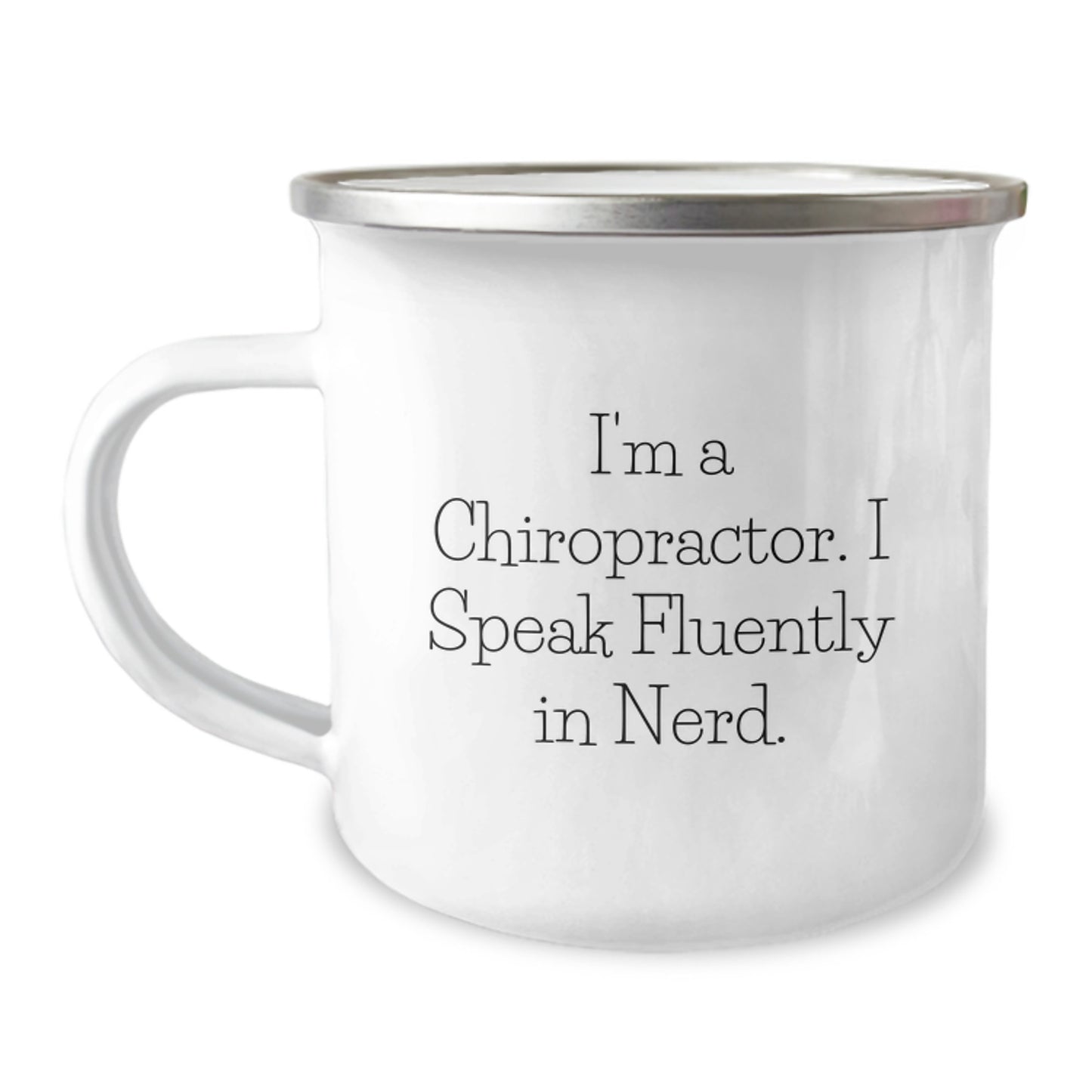 Funny Chiropractor Gifts for Men and Women, I'm A Chiropractor. I Speak Fluently In genius. - Graduation Unique Ceramic Camping Mugs for Chiropractor Friends and Family - Image 1