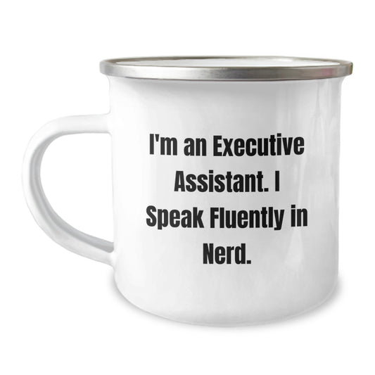 Funny Gifts from Friends to Executive Assistants, 'I Speak Fluently In genius' Christmas Unique Mugs for Men Women Coworkers - Image 1
