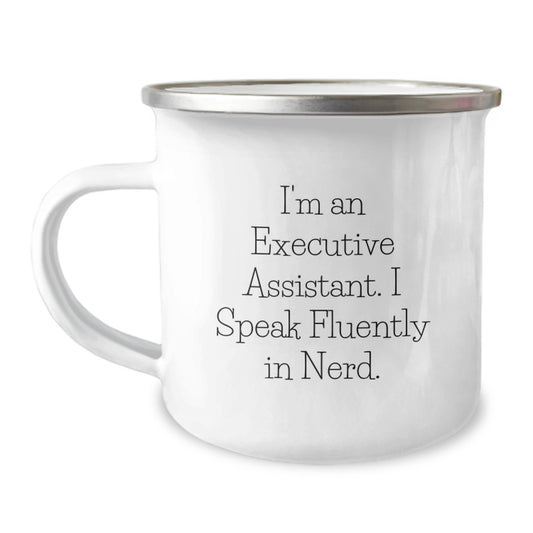 Executive Assistant Gifts from Friends and Family - Funny Camping Mug for Men and Women, genius Quote, Perfect Christmas Unique Gifts - Image 1