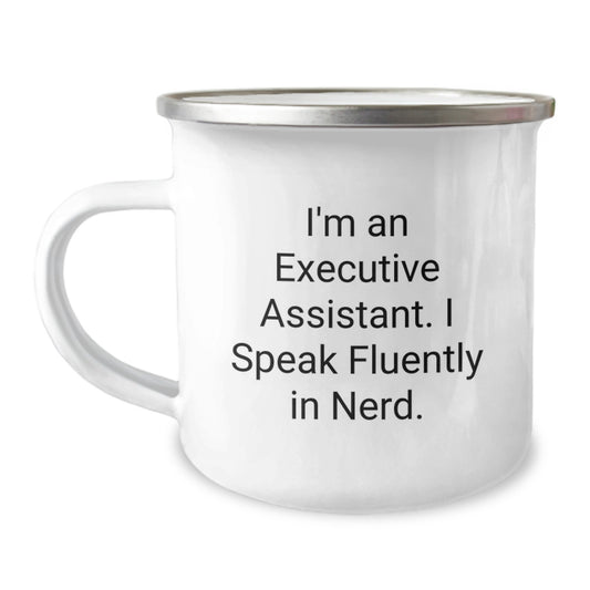 Funny Gifts from Executive Assistant Friends - I'm an Executive Assistant. I Speak Fluently In genius. Christmas Unique Gifts for Executive Assistant Women - Image 1