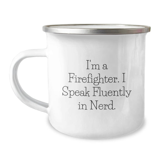 Funny Firefighter Gifts from Friends for Men Funny I'm A Firefighter I Speak Fluently In genius. Christmas Unique Gifts - Image 1