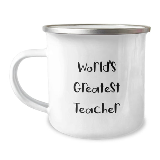 Funny World's Greatest Teacher Gifts for Teachers, Camping Mug for Graduation, Teacher Gifts from Friends and Family - Image 1