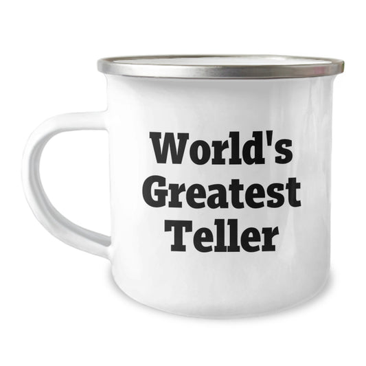 World's Greatest Teller Funny Gifts from Men to Friends for Camping Mug Graduation Unique Gifts - Image 1
