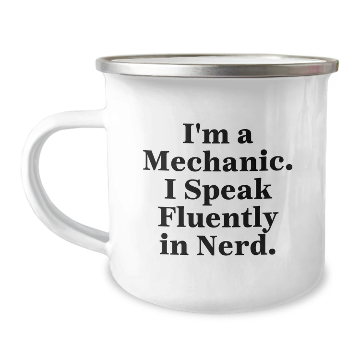 Funny Mechanic Gifts from Friends, Graduation Unique Gifts for Mechanic Men, Camping Mug with 'I'm A Mechanic. I Speak Fluently In genius.' Quote - Image 1