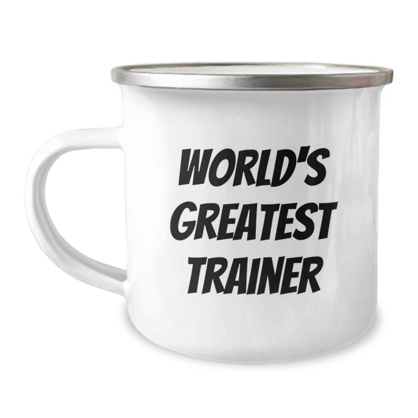 Greatest Trainer Funny Camping Mug Gifts from Friends, Perfect for Trainer's Birthday, 'World's Greatest Trainer' - Image 1