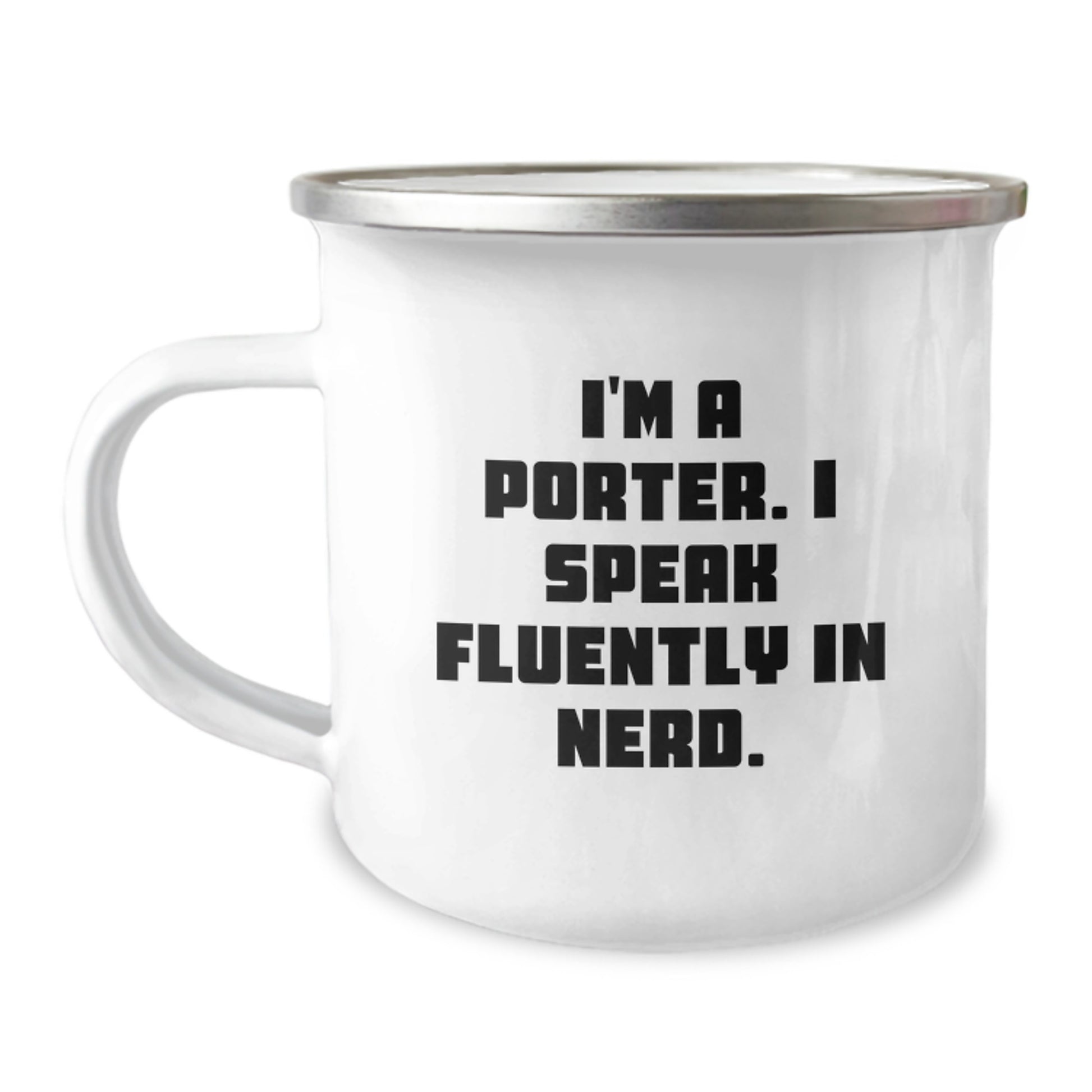 Funny Porter Gifts for Men, Unique Graduation Unique Gifts from Friends to Porter, Camping Mug with genius Quote - Image 1