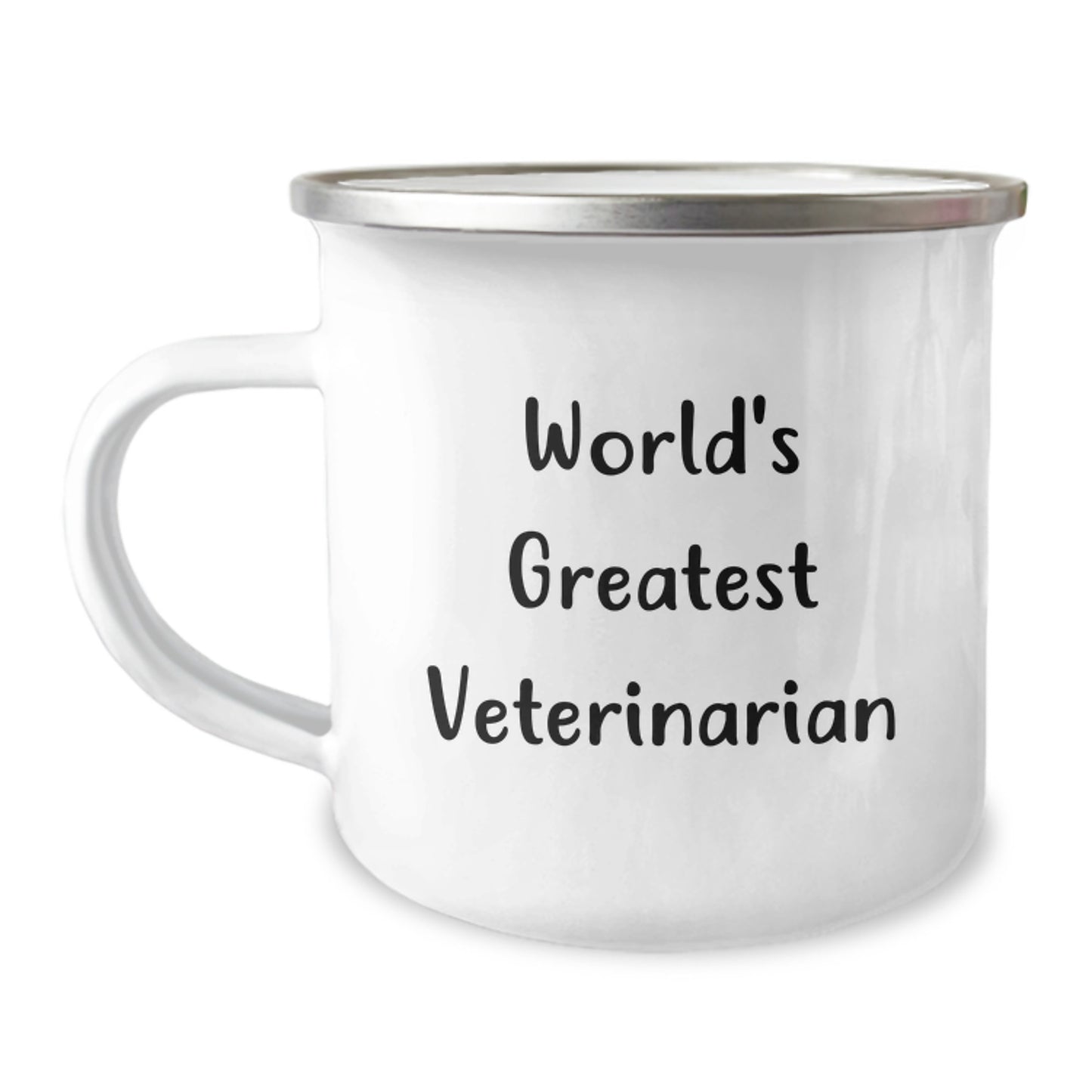World's Greatest Veterinarian Funny Camping Mug Gifts for Veterinarian Birthday, Gifts from Family Friends Coworkers, 12 oz Stainless Steel with Enamel Finish - Image 1