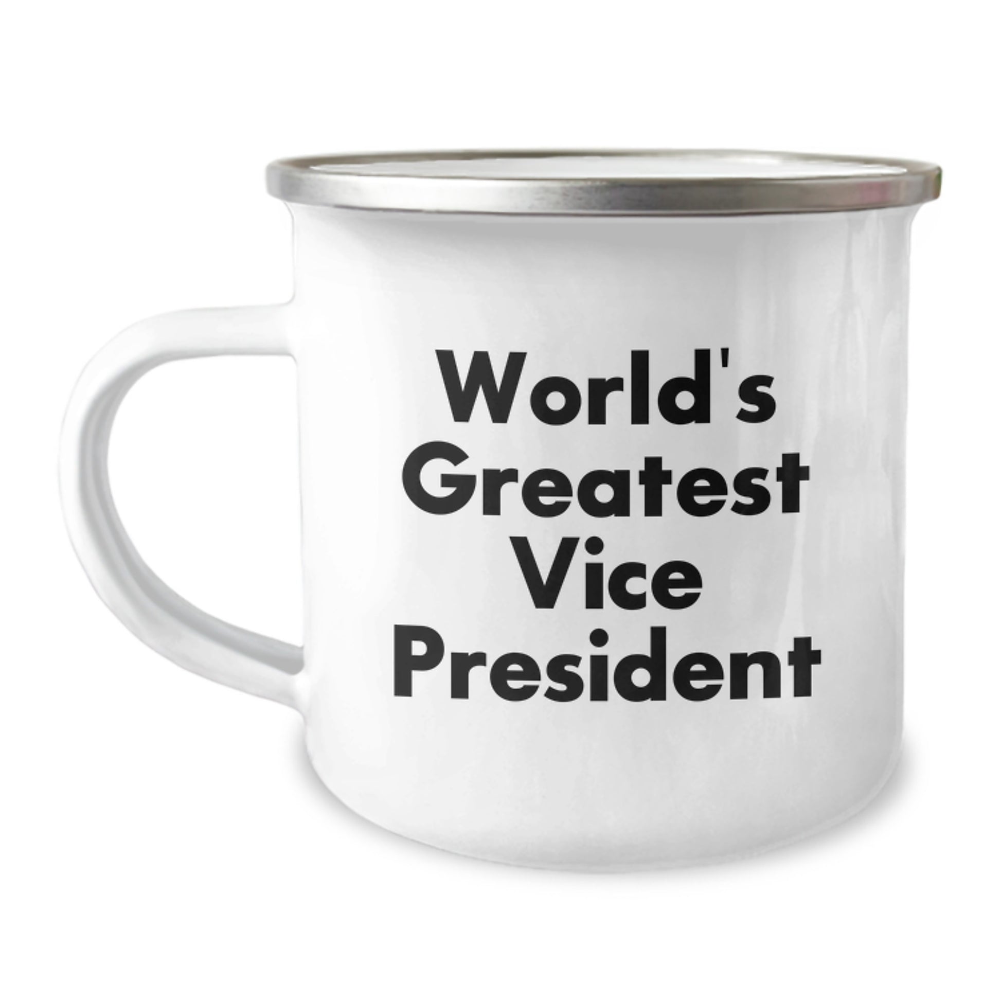 Funny Vice President Gifts for Men - 'World's Greatest Vice President' Quote on Stainless Steel Camping Mug, Birthday Unique Gifts from Family to Coworkers - Image 1