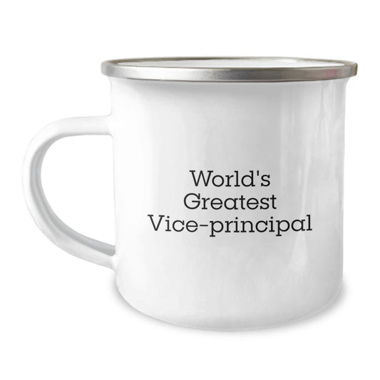 Funny Vice-principal Gifts from Friends, Unique Camping Mug for World's Greatest Vice-principal, Christmas Unique Gifts - Image 1