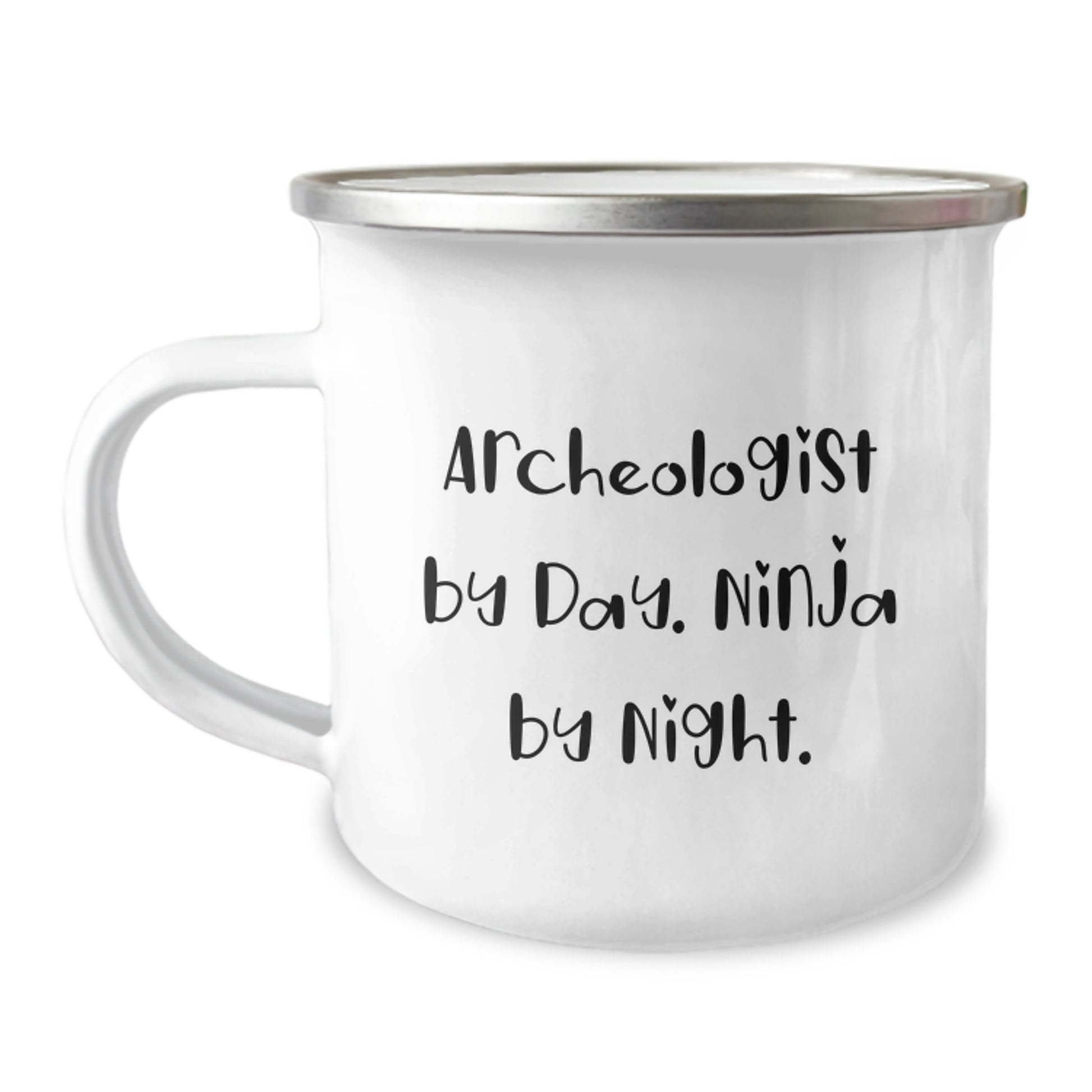 Funny Archeologist Gifts from Men to Archeologist Friends - 'Archeologist By Day. Ninja By Night.' Camping Mug, Perfect for Christmas Unique Presents - Image 1