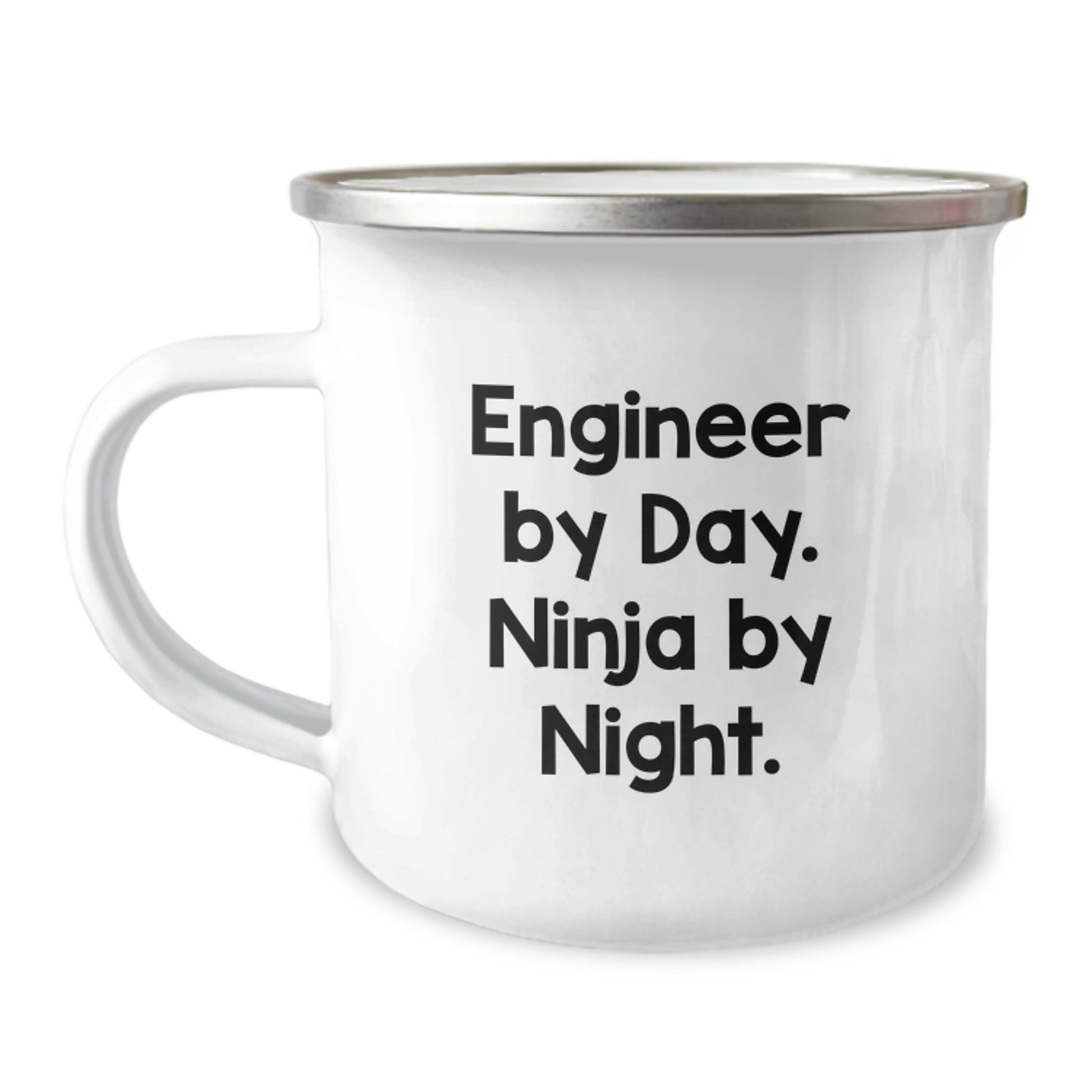 Engineer Gifts from Friends, Funny 'Engineer By Day. Ninja By Night.' Camping Mug for Men, Graduation Unique Gifts - Image 1