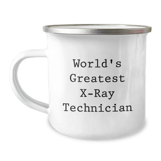 Funny X-Ray Technician Gifts from Family for Christmas Unique X-Ray Technician Mugs - 'World's Greatest' Camping Mug - Image 1