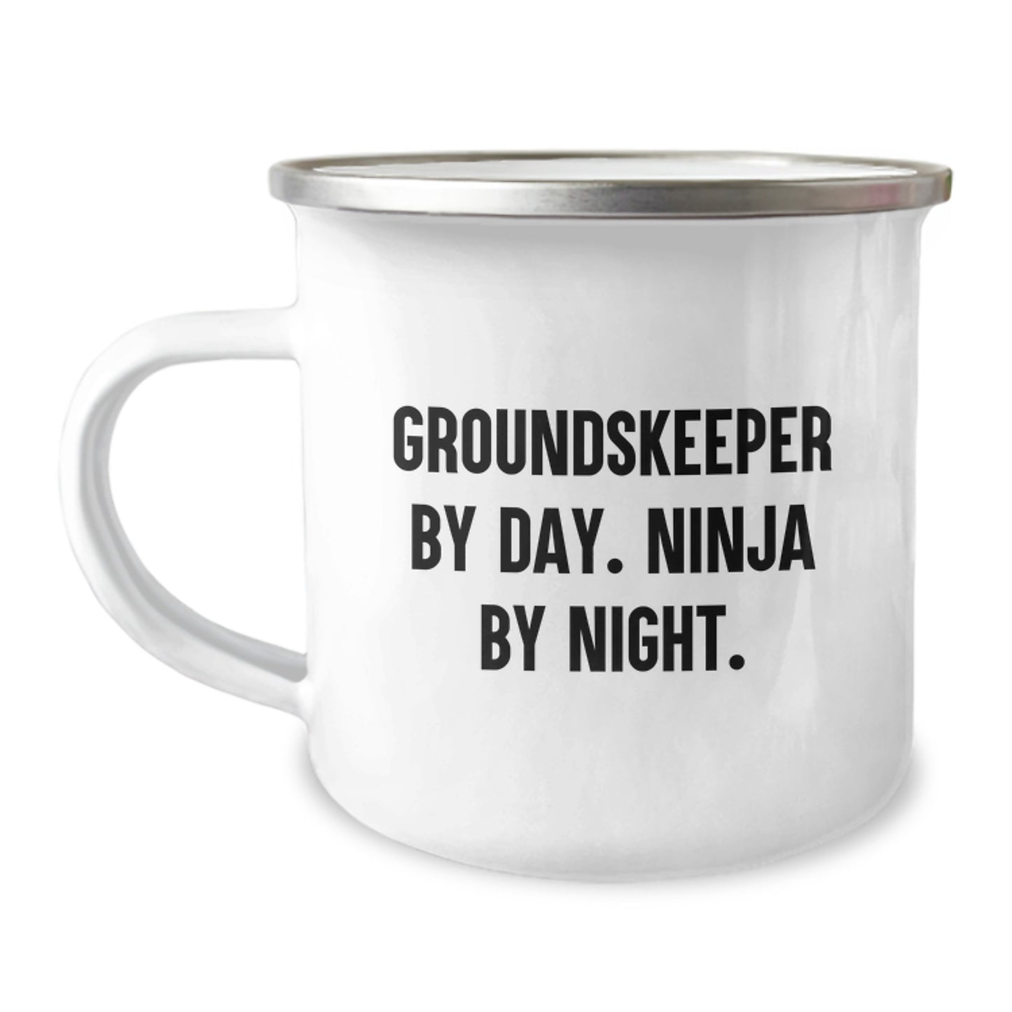 Unique groundskeeper Gifts for Men, Funny Camping Mug for groundskeeper By Day Ninja By Night, Graduation Unique Gifts from Friends to groundskeeper - Image 1