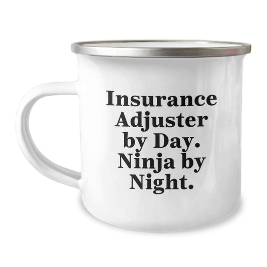 Insurance Adjuster Ninja Gifts from Family - Unique Graduation Camping Mugs for Insurance Adjuster By Day, Ninja By Night., Funny Quote - Image 1