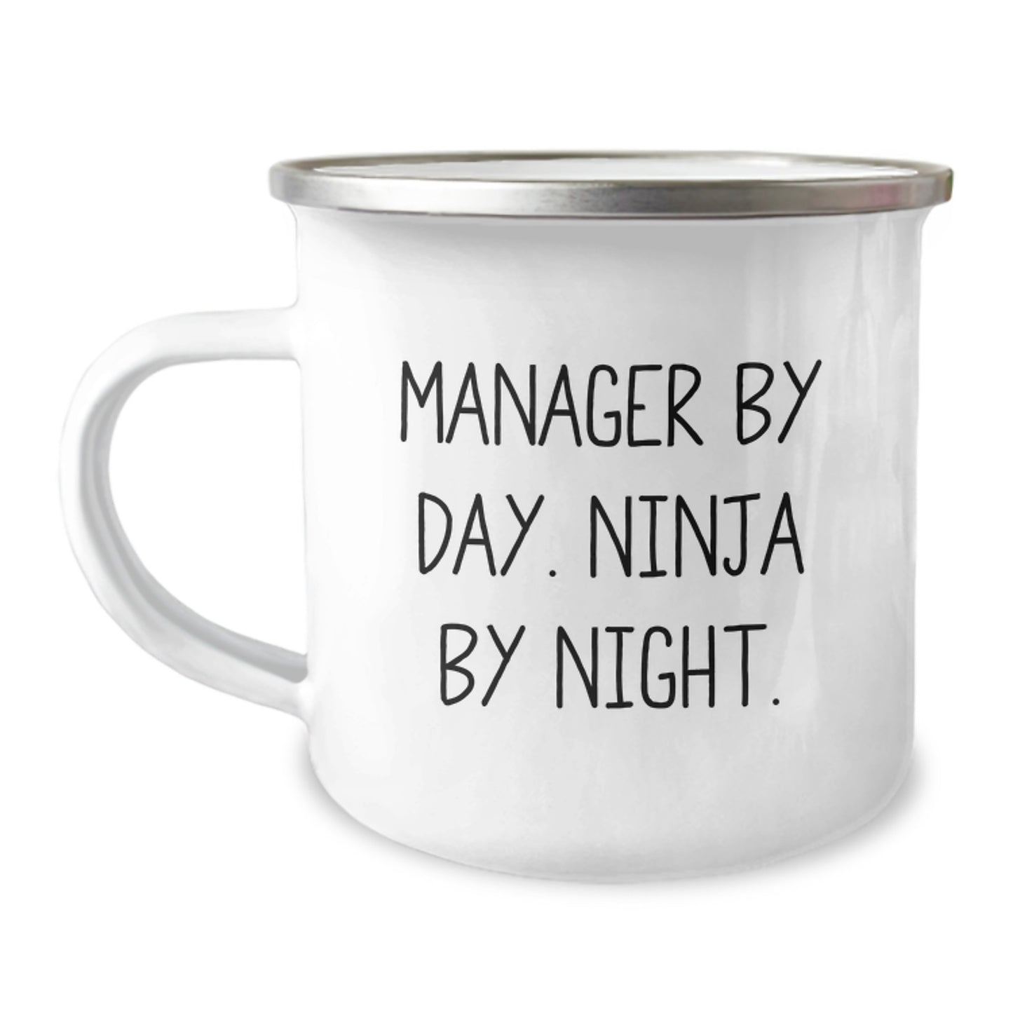 Funny Manager Gifts from Men for Christmas Unique Manager By Day Ninja By Night Camping Mug - Image 1