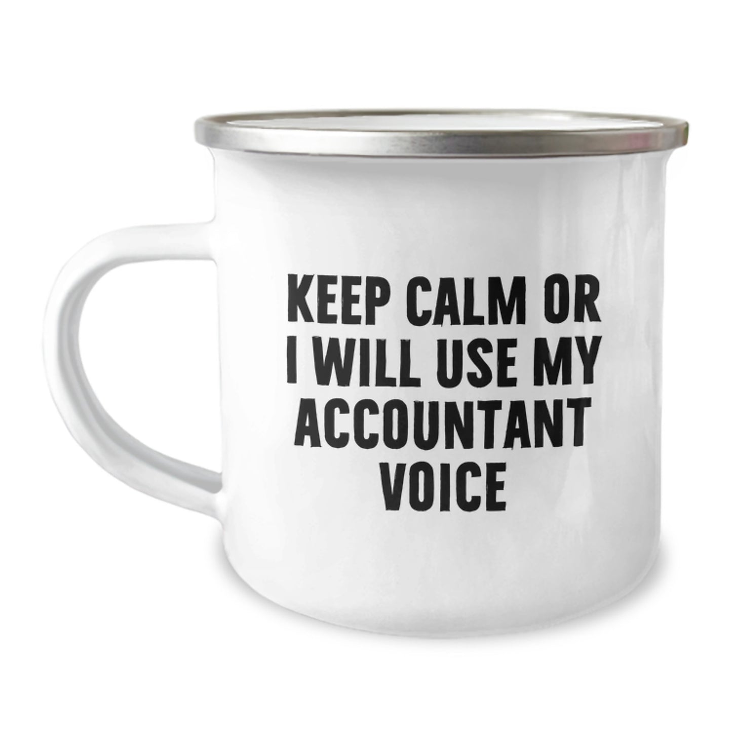 Funny Accountant Gifts for Men - Keep Calm Or I Will Use My Accountant Voice Camping Mug, Christmas Unique Gifts from Friends to Coworkers - Image 1