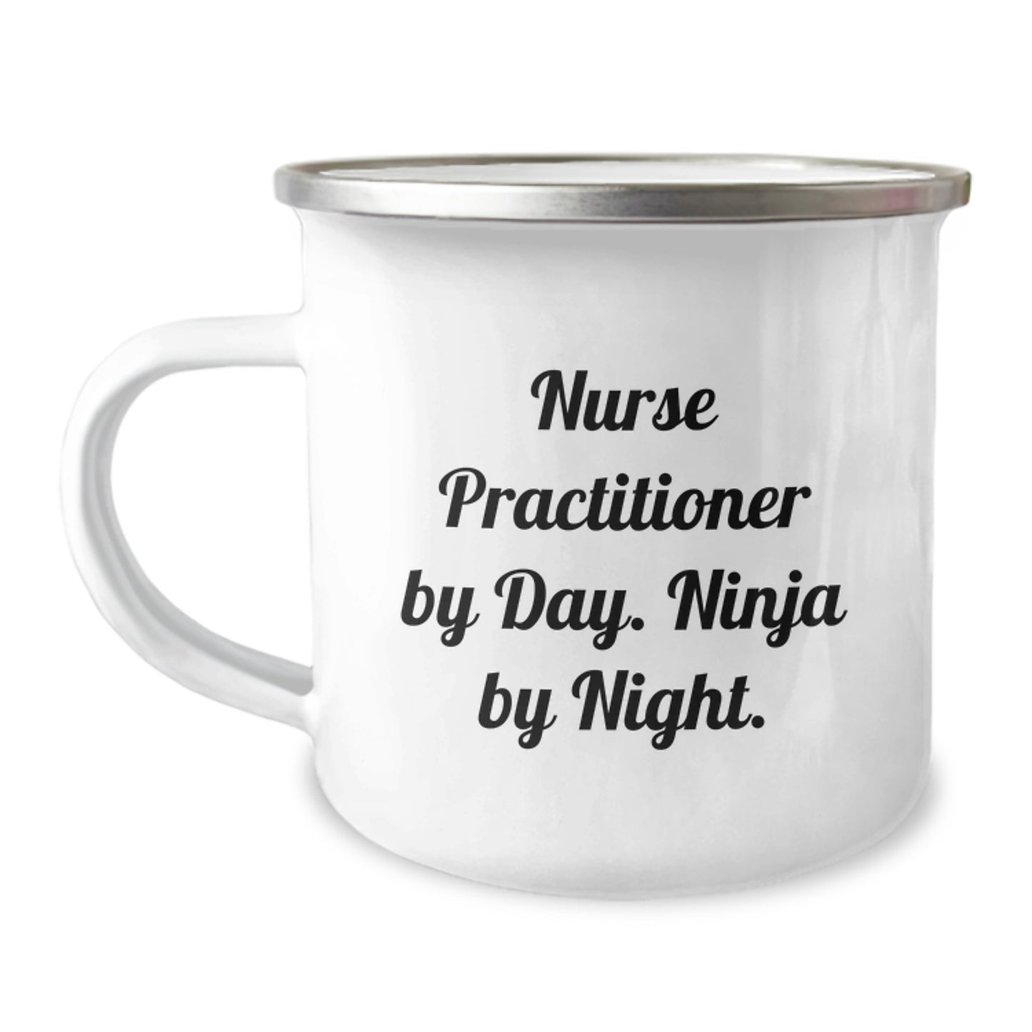 Nurse Practitioner Christmas Unique Gifts from Men to Friends - Ninja Nurse Camping Mug - Image 1