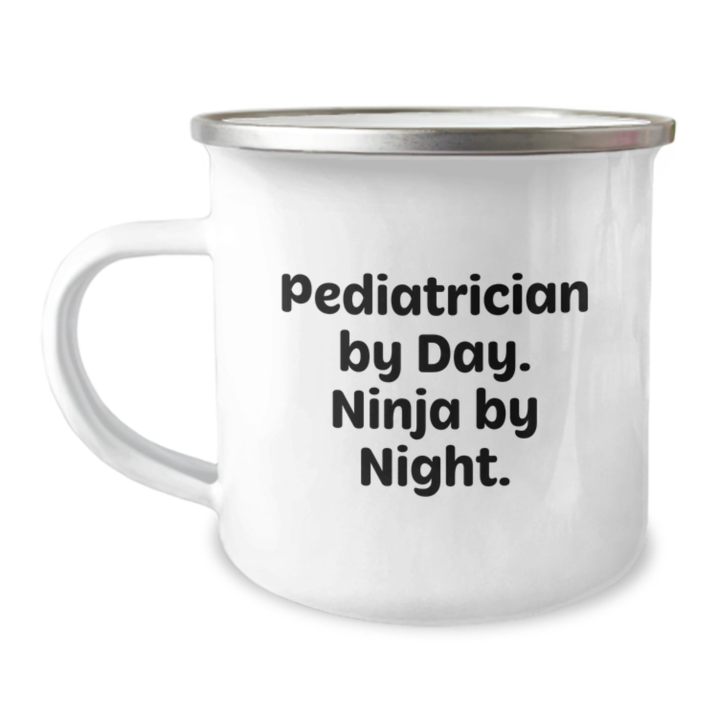 Funny Pediatrician Gifts from Men - Christmas Unique Gifts for Pediatrician By Day. Ninja By Night. Camping Mug - Image 1