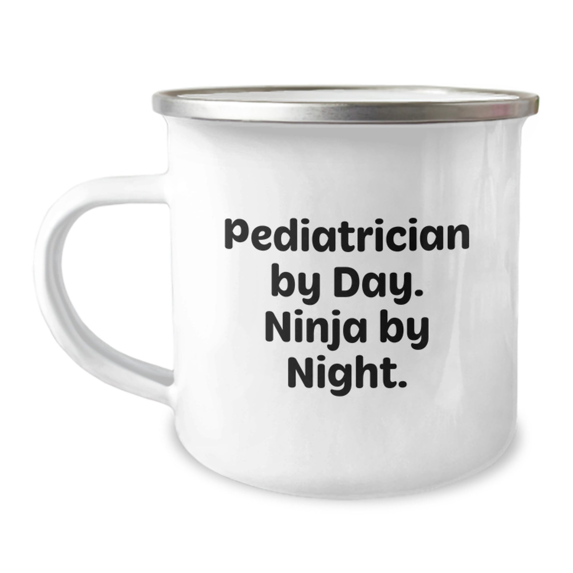 Funny Pediatrician Gifts from Men - Christmas Unique Gifts for Pediatrician By Day. Ninja By Night. Camping Mug - Image 1