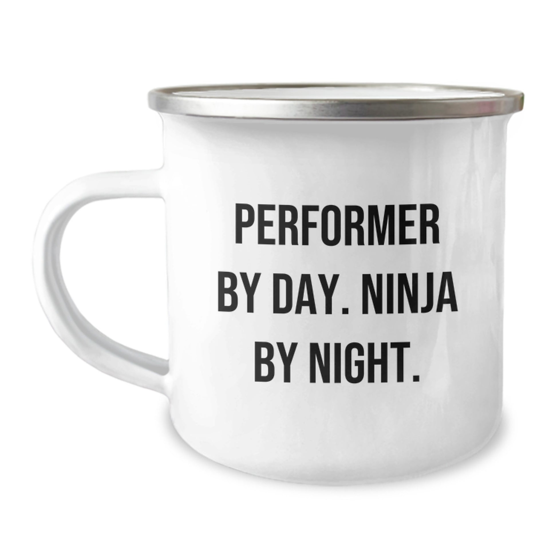 Funny Performer Gifts from Friends for Men - Performer By Day. Ninja By Night. Camping Mug - Unique Christmas Unique Gifts - Image 1