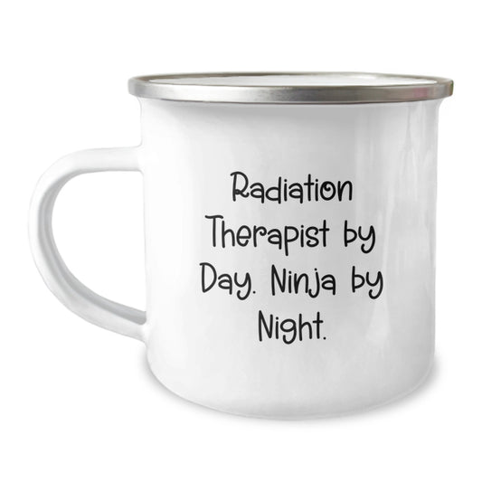 Funny Radiation Therapist Gifts for Men, Women, Friends, Coworkers, Family - Radiation Therapist By Day. Ninja By Night. Camping Mug, Perfect for Graduation Unique Gifts - Image 1