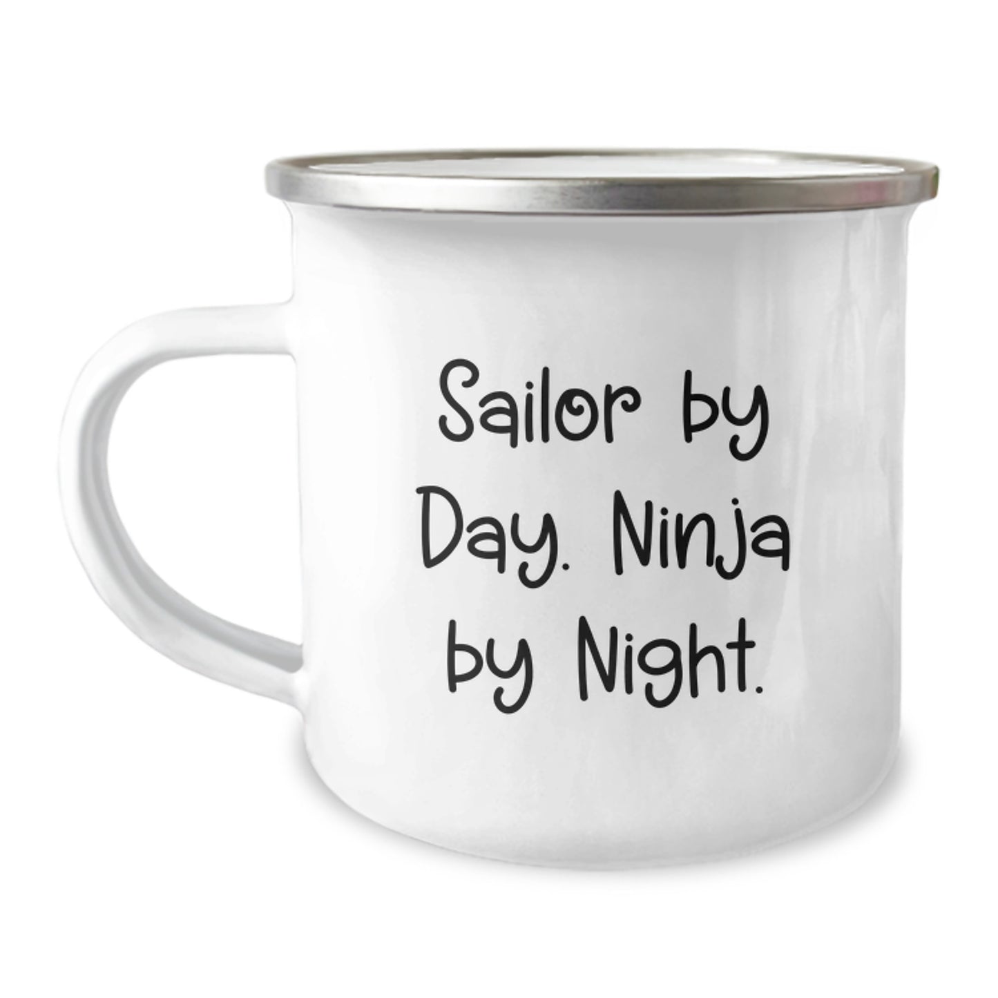Gifts from Family to Sailor Graduation Unique Gifts, Funny Sailor By Day Ninja By Night. Ceramic Camping Mug, Perfect for Sailor Friends - Image 1