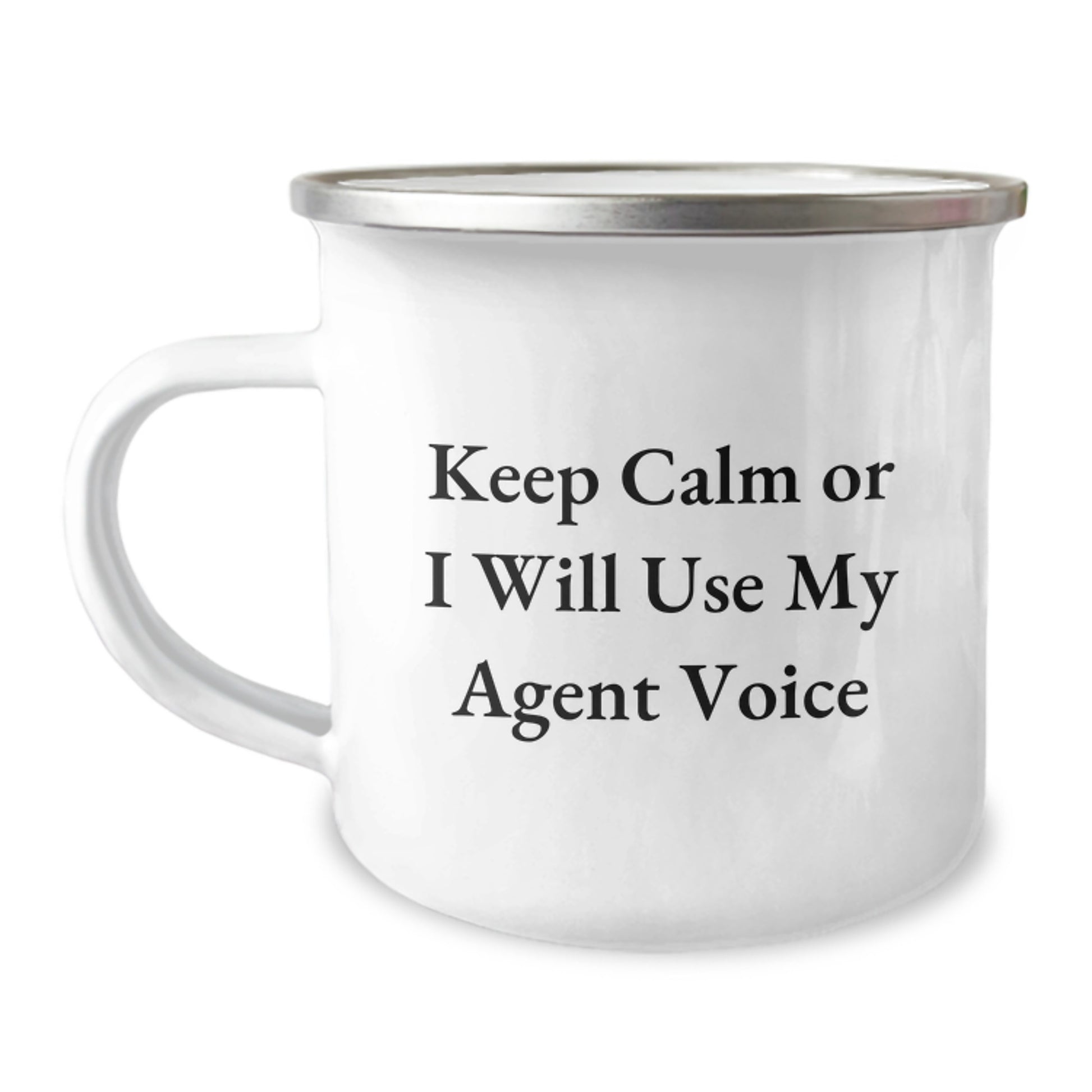 Funny Agent Agent Gifts for Men, Birthday Unique Gifts from Friends to Coworkers or Family, Camping Mug Keeps Calm Voice - Image 1