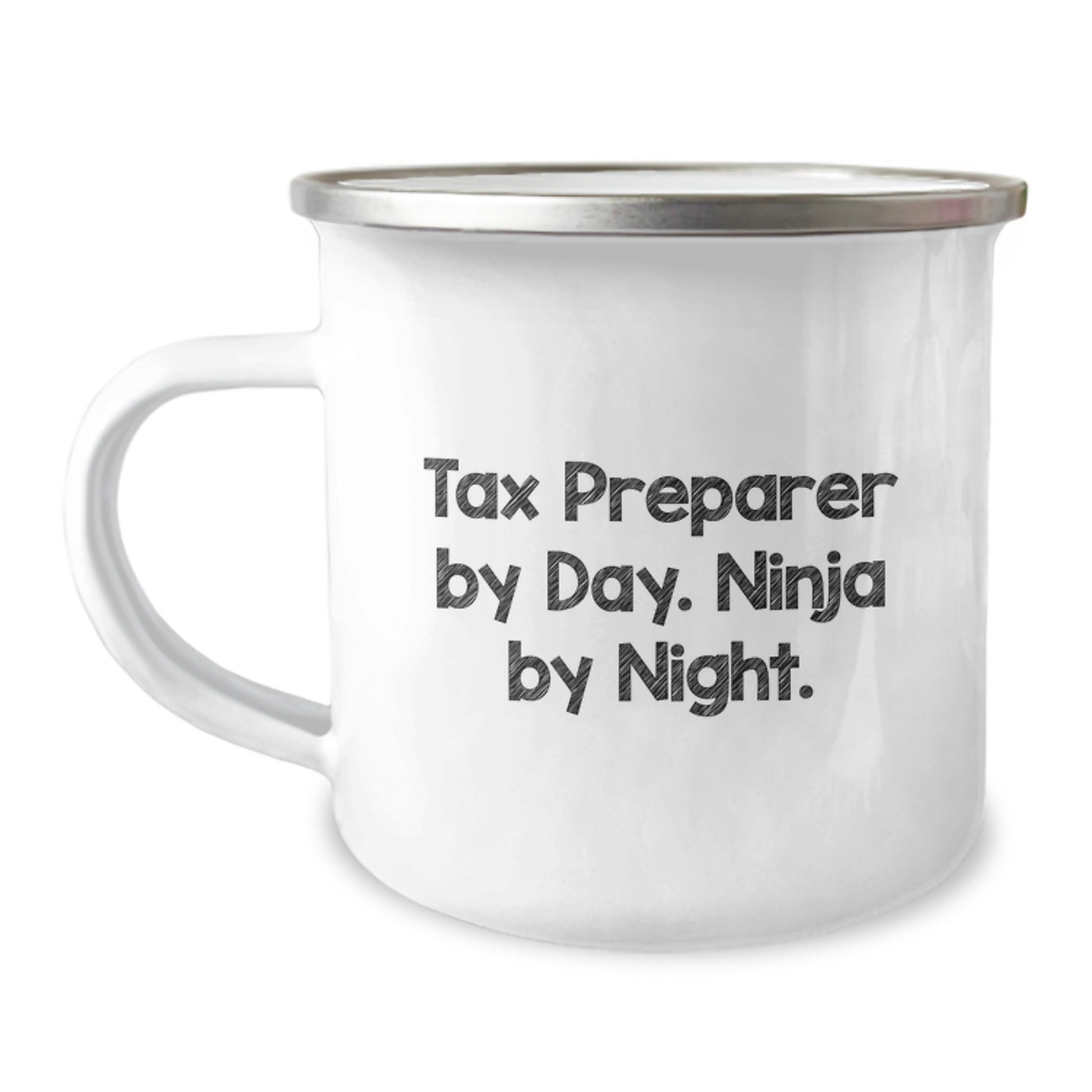 Tax Preparer Gifts from Friends for Graduation Unique Mugs - Tax Preparer By Day. Ninja By Night. Camping Mug - Image 1