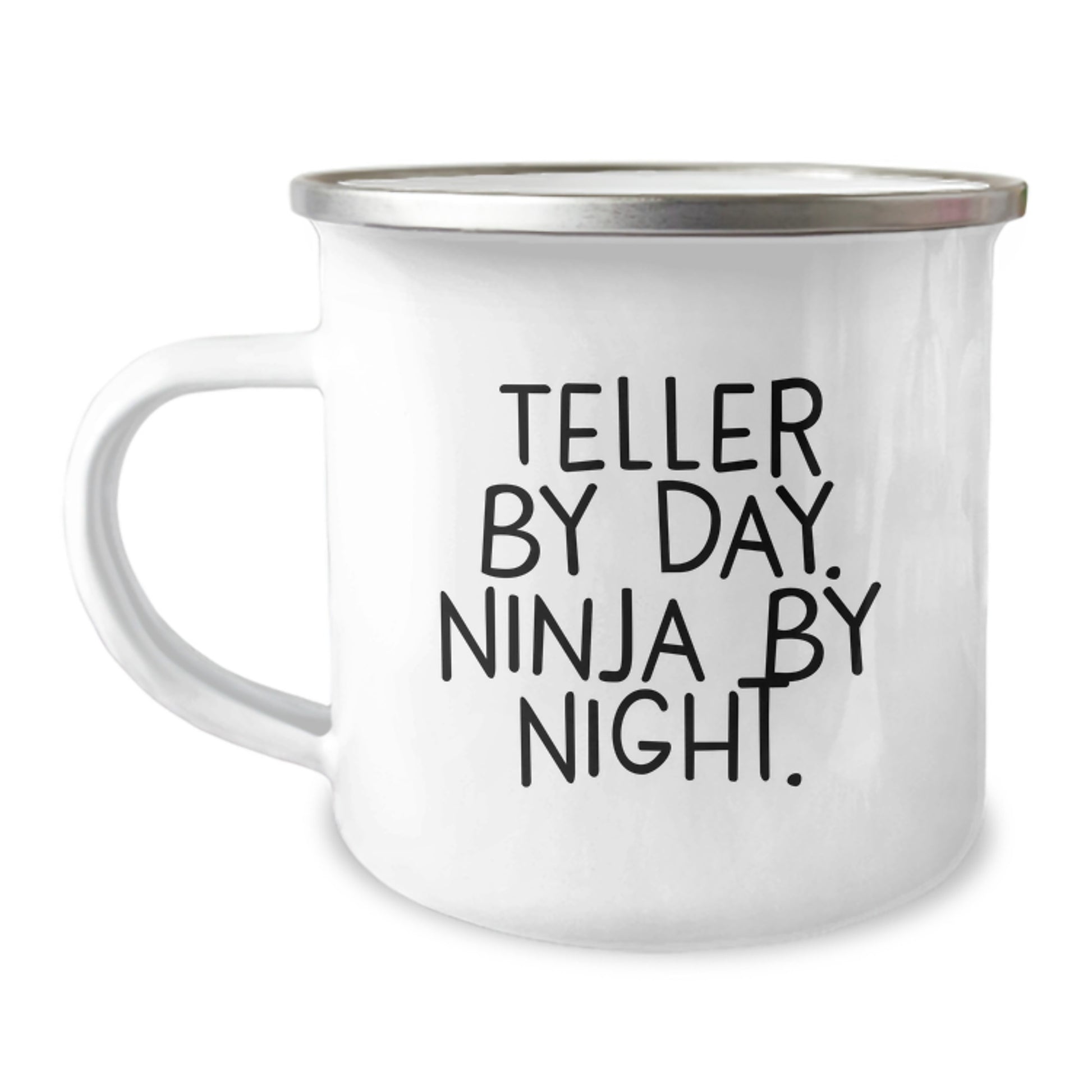 Funny Teller Gifts for Graduation, Teller By Day Ninja By Night Camping Mug, Unique Gifts from Friends for Teller - Image 1