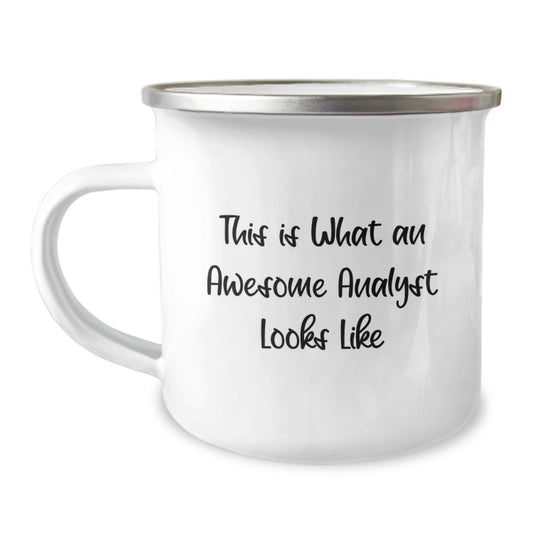 Funny Analyst Gifts for Men This Is What An Awesome Analyst Looks Like Camping Mug Birthday Unique Gifts from Men to Colleagues - Image 1