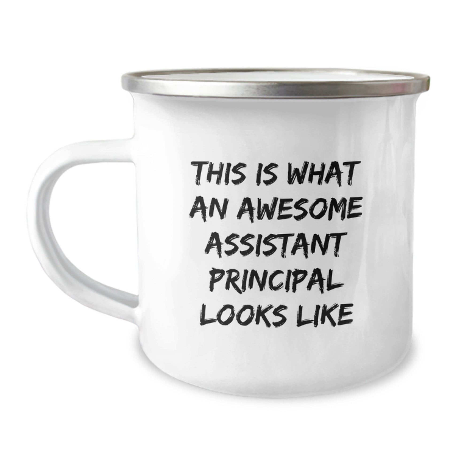 Funny Gifts from Assistant Principal Lovers, Perfect Christmas Unique Gifts for Assistant Principal Friends, 'This Is What An Awesome Assistant Principal Looks Like' Camping Mug - Image 1