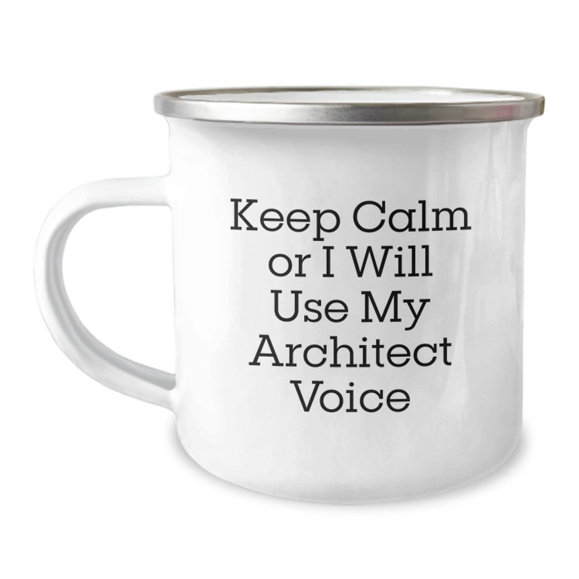 Funny Architect Gifts for Dad, Camping Mug, Keep Calm Or I Will Use My Architect Voice, Unique Father's Day Unique Gifts from Mom, for Men - Image 1