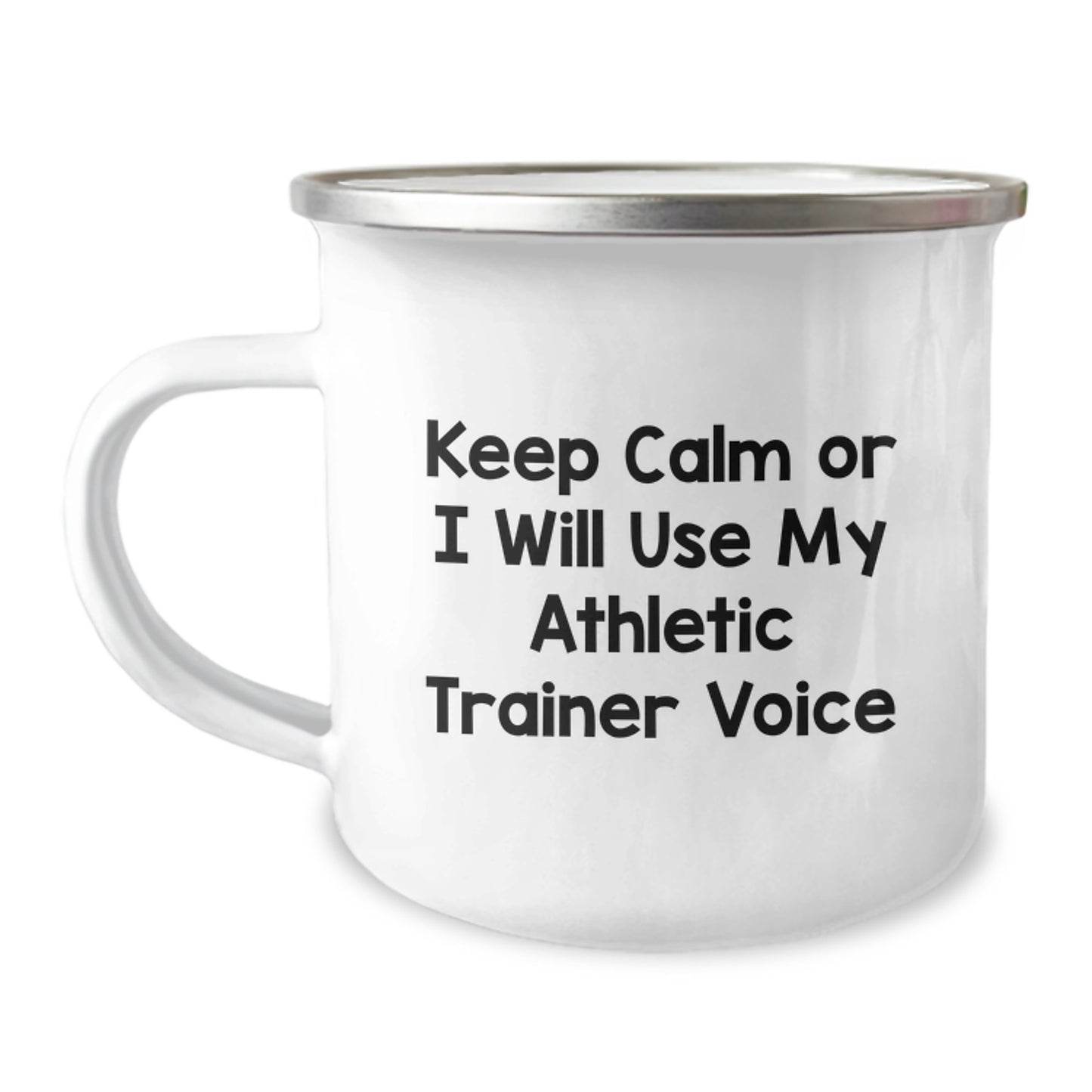 Funny Athletic Trainer Gifts for Men - Keep Calm or I'll Use My Voice - Valentine's Unique Gifts from Friends to Family - Image 1
