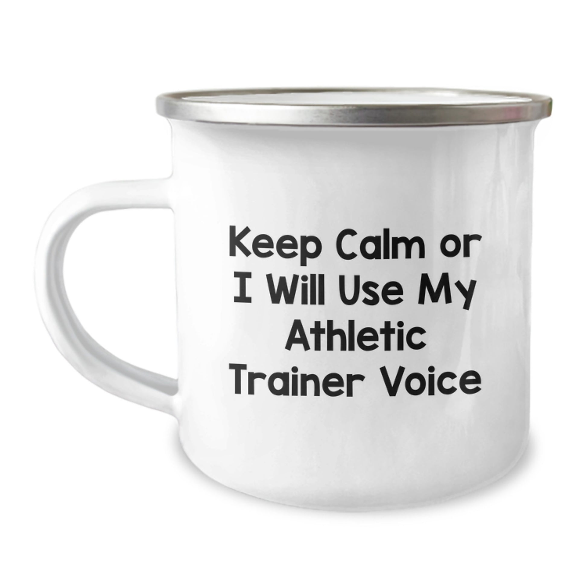 Funny Athletic Trainer Gifts for Men - Keep Calm or I'll Use My Voice - Valentine's Unique Gifts from Friends to Family - Image 1