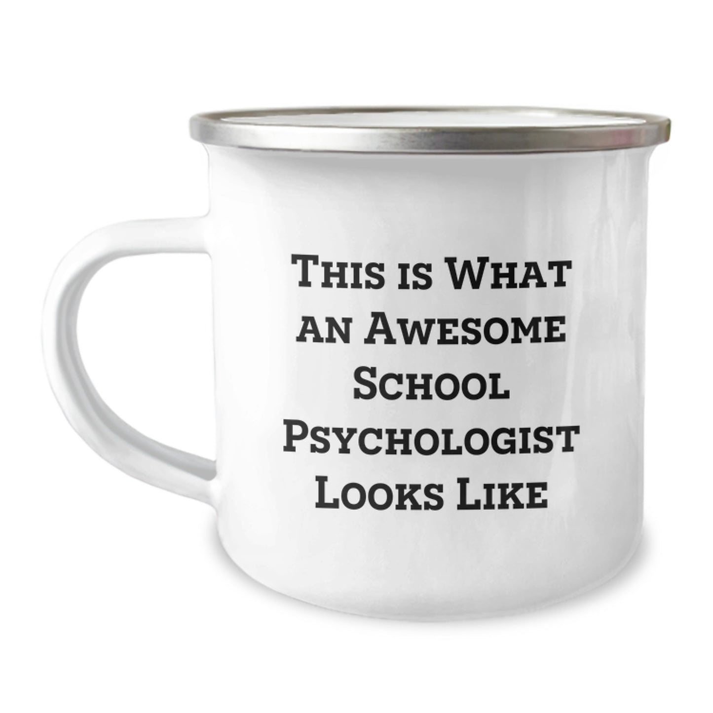 Funny School Psychologist Gifts for Christmas Camping Mug with Inspirational Quote - Image 1