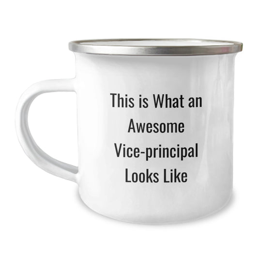 Funny Vice-Principal Gifts, Christmas Unique Gifts for Vice-Principal Friends, Men Vice-Principal Camping Mug with Inspirational Quote - Image 1