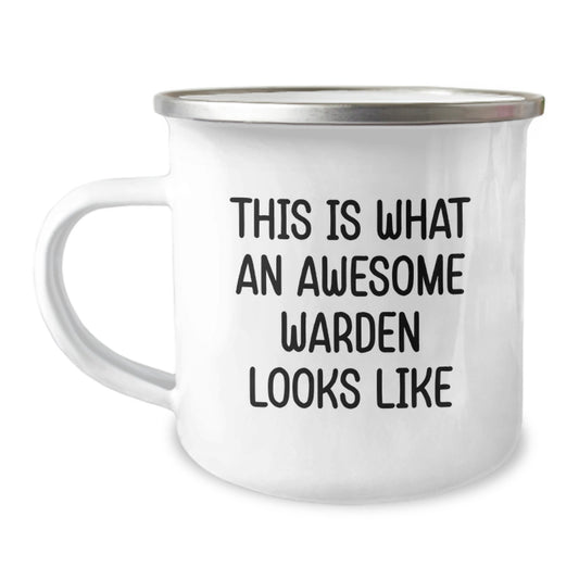 Funny Warden Gifts from Men for Graduation Unique Camping Mug - This Is What An Awesome Warden Looks Like - Image 1