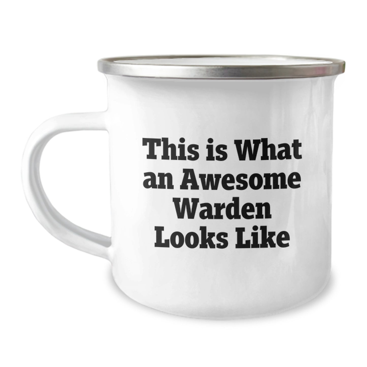 Funny Warden Gifts from Friends for Graduation Unique Gifts - Camping Mug with This Is What An Awesome Warden Looks Like Quote - Image 1