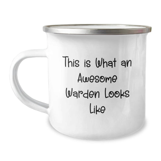 Funny Warden Gifts from Friends - This Is What An Awesome Warden Looks Like Stainless Steel Camping Mug for Graduation Unique Gifts - Image 1