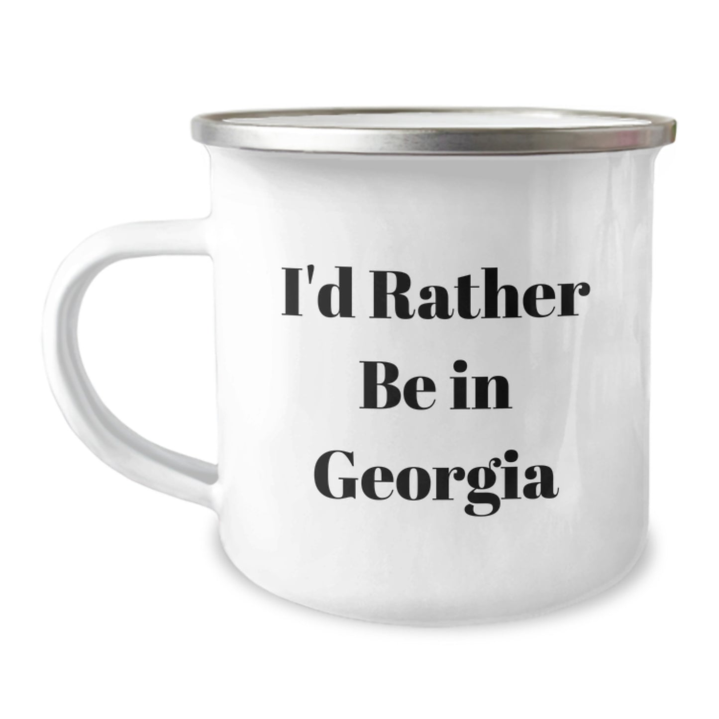 Funny Camping Mug Gifts from Friends or Family for Georgia Lovers - I'd Rather Be In Georgia - Image 1