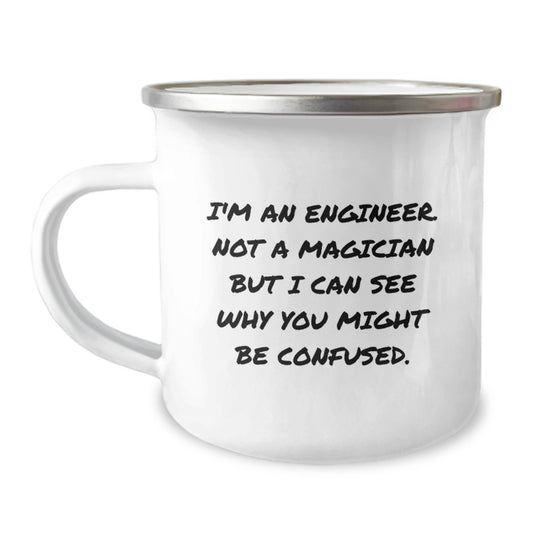 Gifts from Friends for Engineers, Funny Camping Mug, Perfect Birthday Unique Gifts for Him, Men, Coworkers, Friends, Colleagues, Birthday Unique Gifts - Image 1